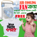 3-in-1 Mini Air Cooling Fan + FREE T-Shirt!